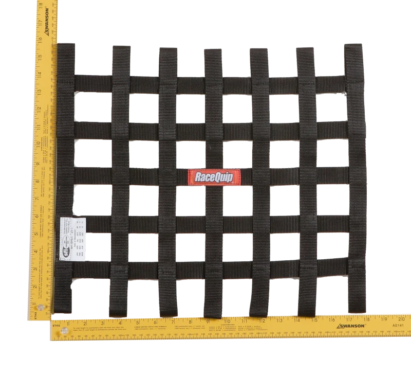 RaceQuip Black 15 X 18 SFI Ribbon Net