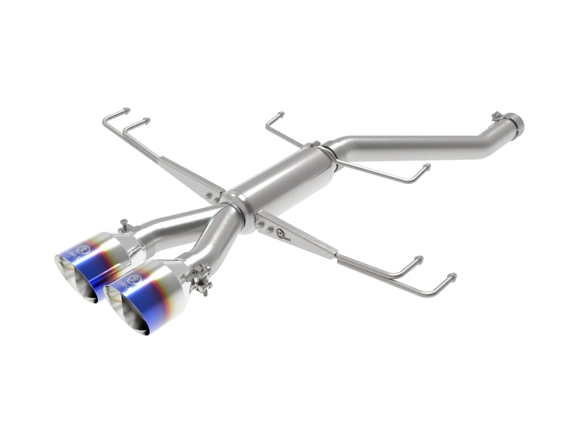 aFe Takeda 2.5in 304SS Axle-Back Exhaust System 17-19 Honda Civic Type R L4-2.0L (t) - BL Flame Tip