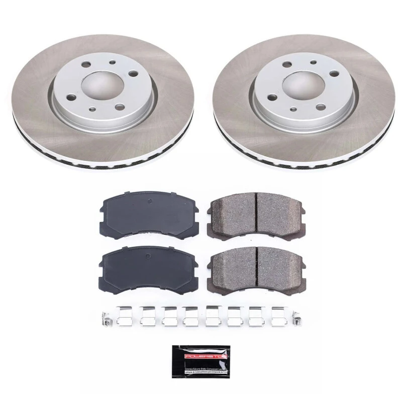 Power Stop Front Semi-Coated Rotor Kit for 02-07 Mitsubishi Lancer