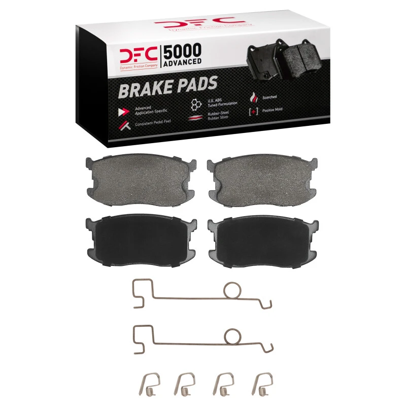 DFC 81-85 Mazda GLC Front 5000 Advanced Semi Metallic Brake Pads and Hardware Kit