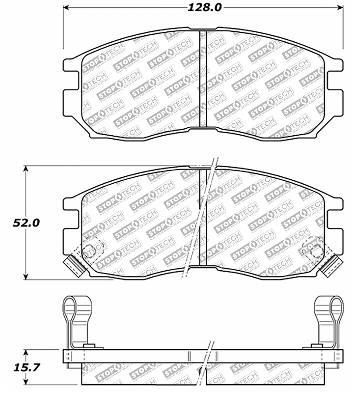 stoptech_305.04840-67950150e0821 StopTech Street Select Brake Pads - Rear