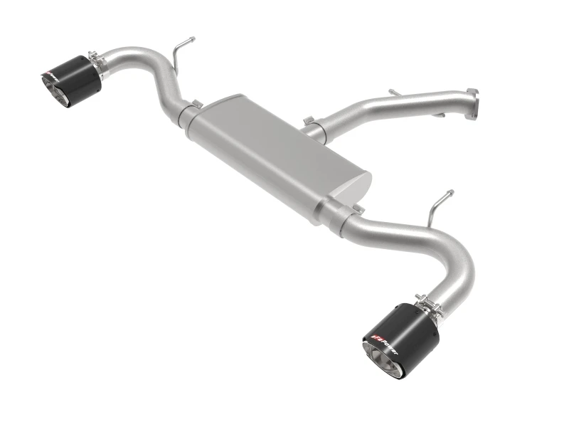 aFe Takeda 2,5 Zoll 409 SS Axle-Back Auspuff-System Carbon Fiber 18-20 Hyundai Elantra GT L4-1,6L(t)