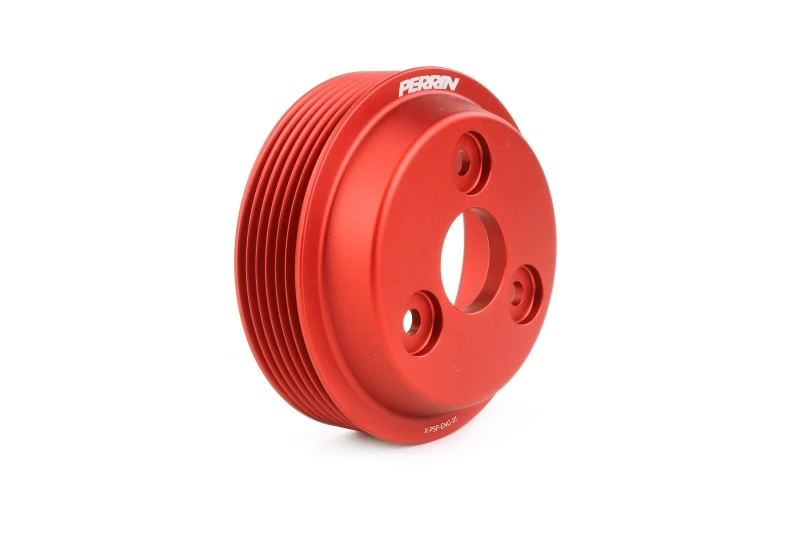 Perrin Lightweight Water Pump Pulley for 15-21 Subaru WRX - Red