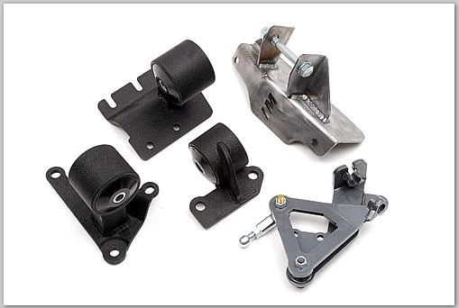 Innovative 88-91 Civic H-Series Black Steel Mounts (Manual Hydro Actuator)