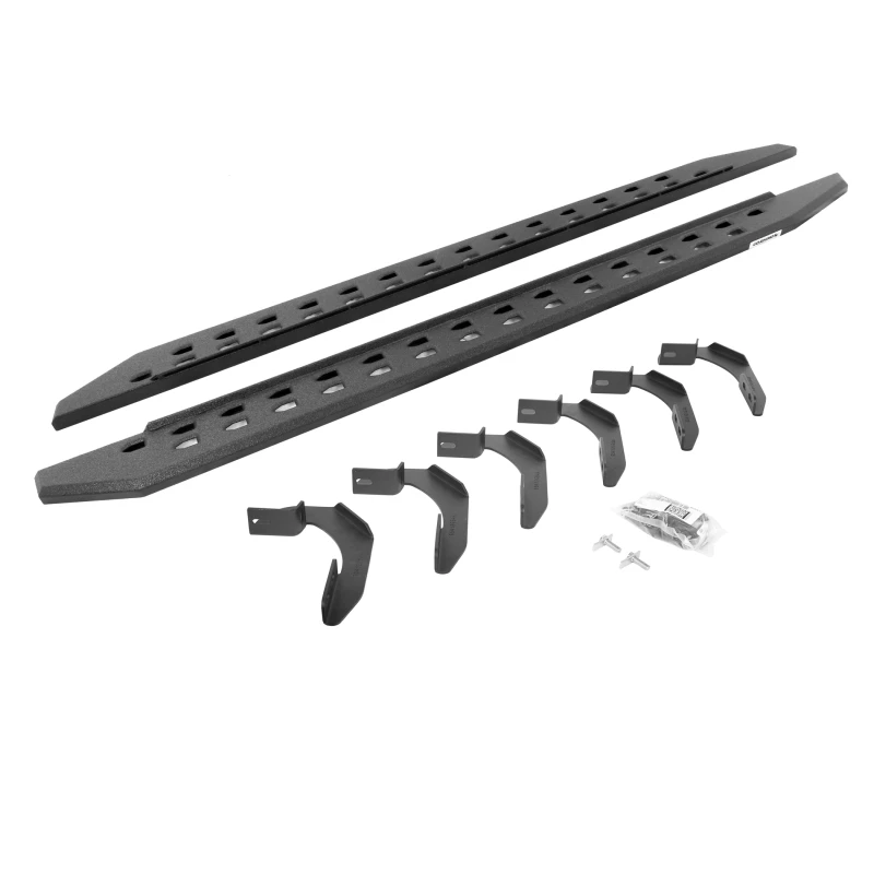 Go Rhino 04-14 Ford F-150 Super Crew 4DR RB20 Slim Laufbretter Kit (mit Halterungen) - Bedliner Beschichtung
