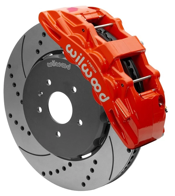 Wilwood SX6R Vordere Bremse Kit 15 Zoll SRP Gelocht/Bohrung Rot mit Leitungen 14+ Chevy Corvette C7
