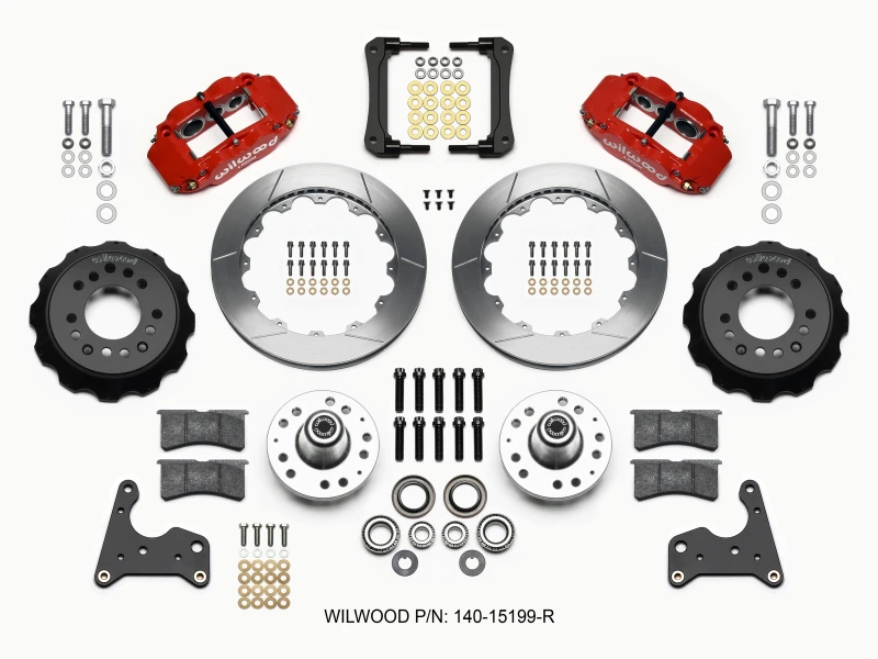 wilwood_140-15199-R-679573873034a Wilwood Narrow Superlite 6R Front Hub Kit 12.88in Red 65-72 CDP C Body -Drum