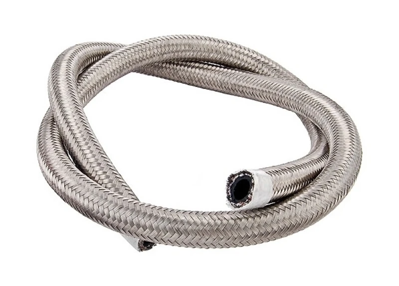 Torque Solution Edelstahl-ummantelter Gummischlauch -10AN 2ft (0,56in ID)