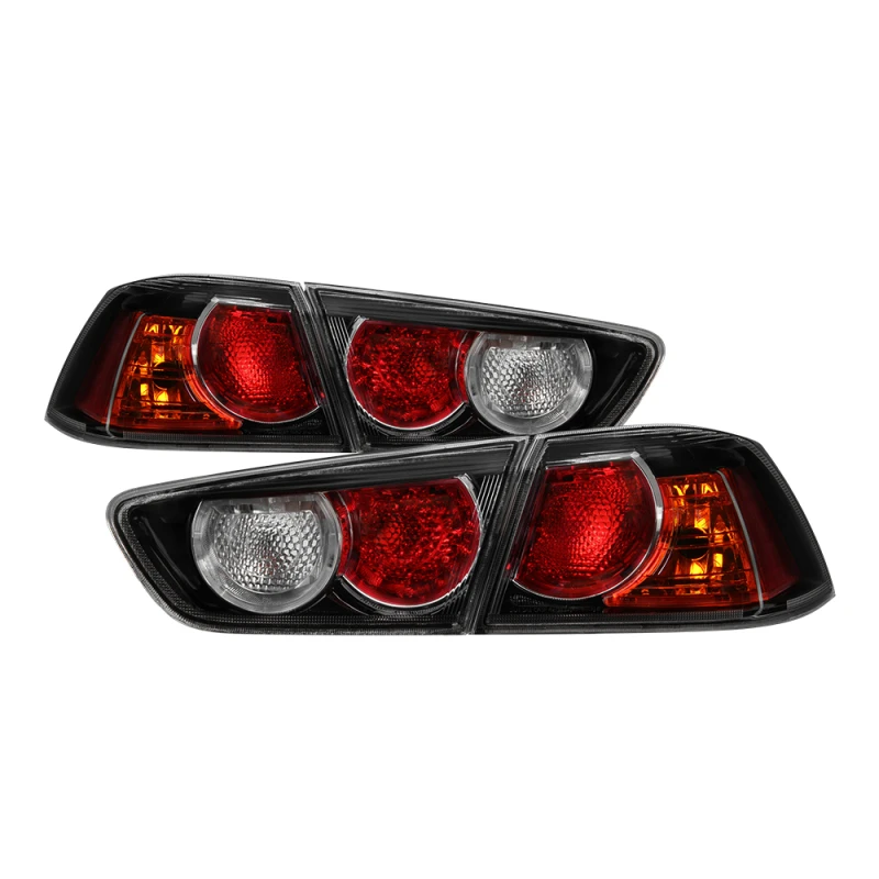 xTune OE Style Tail Lights - Black ALT-JH-MLEVO08-OE-BK for Mitsubishi Lancer 08-15