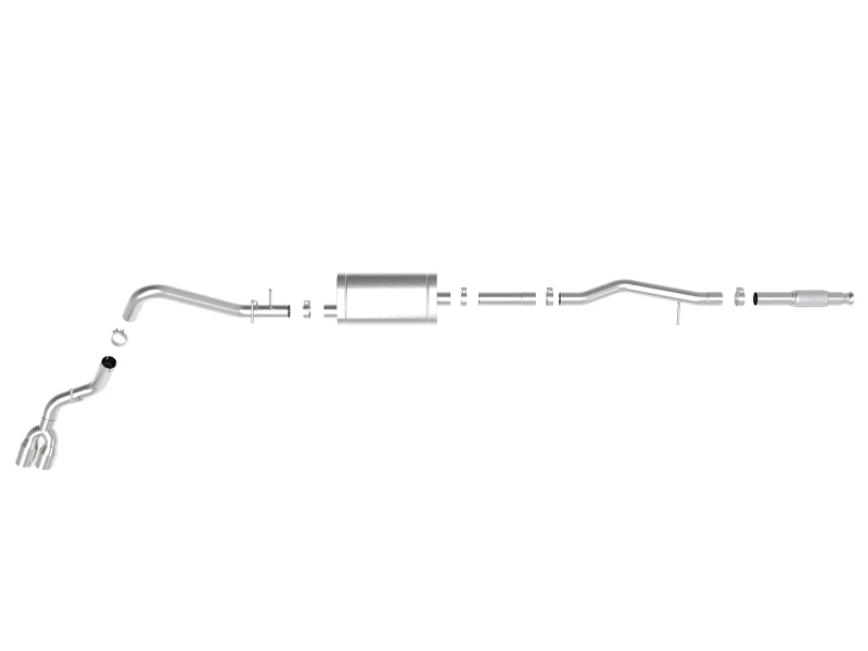 aFe Vulcan Serie 3in 304SS Auspuff Cat-Back mit Poliertem Endstück 2019 GM Silverado/Sierra 1500 V6-4,3L/V8-5,3L