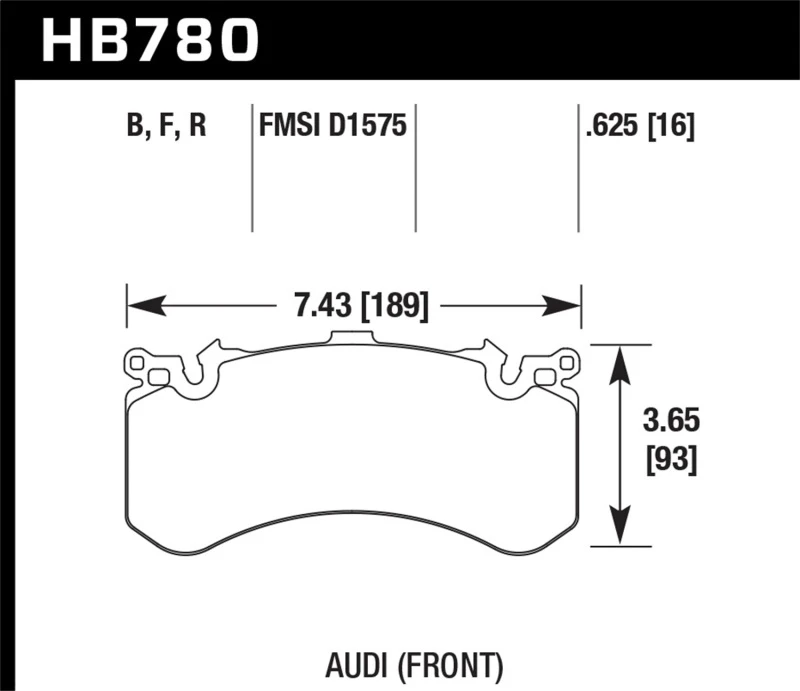 hawk-performance_HB780B.625-6793422a6907a Hawk 2016 Audi A8 Vordere Hochleistungs-Bremsbeläge