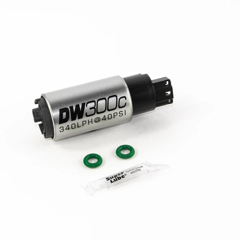 DeatschWerks 340lph DW300C Kompakt Kraftstoffpumpe mit 02-06 RSX Einrichtungs Kit (ohne Montageclips)