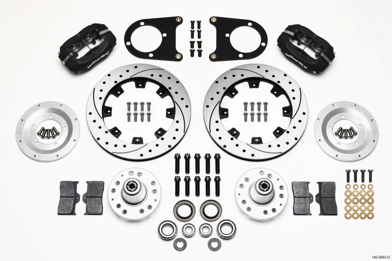 Wilwood Forged Dynalite Front Kit 12,19 Zoll gebohrt 37-48 Ford Psgr. Car Spindel