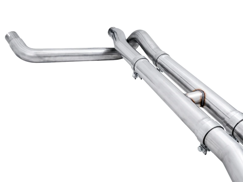 AWE Tuning 4. Generation GM 1500 6.2L 0FG Catback Split Rear Exit (mit Bumper-Ausschnitten) - Quad Chrome-Spitzen