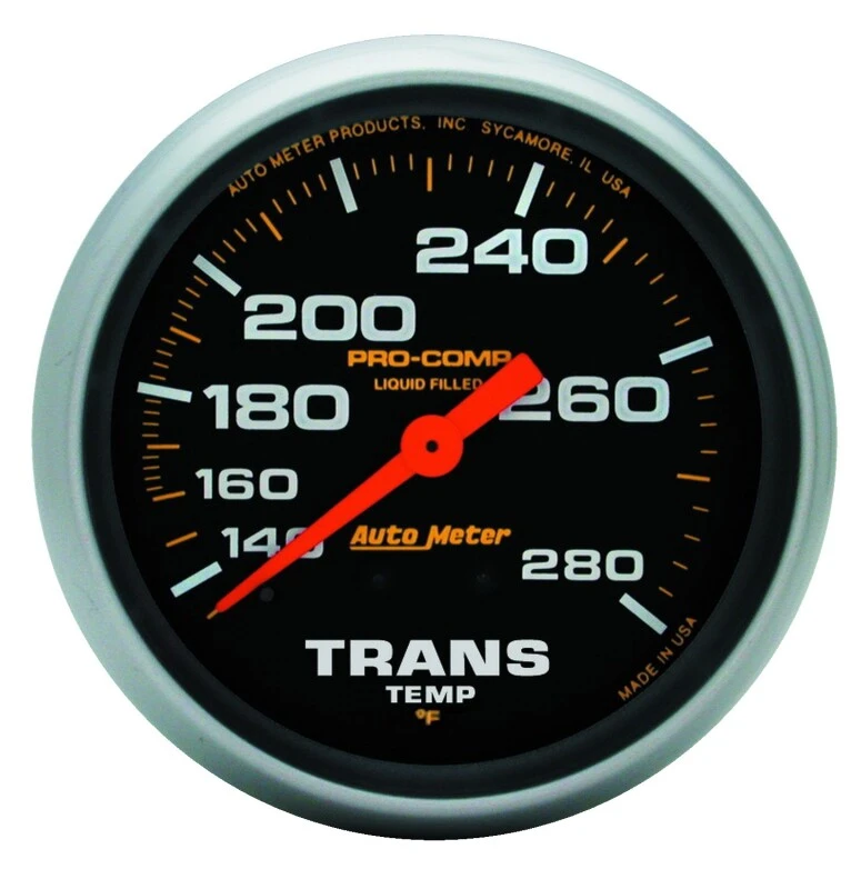 Autometer Flüssigkeitsgefülltes mechanisches 66,7-mm-Temperaturmessgerät 140-280 ° F, einschließlich 8 ft Schlauch