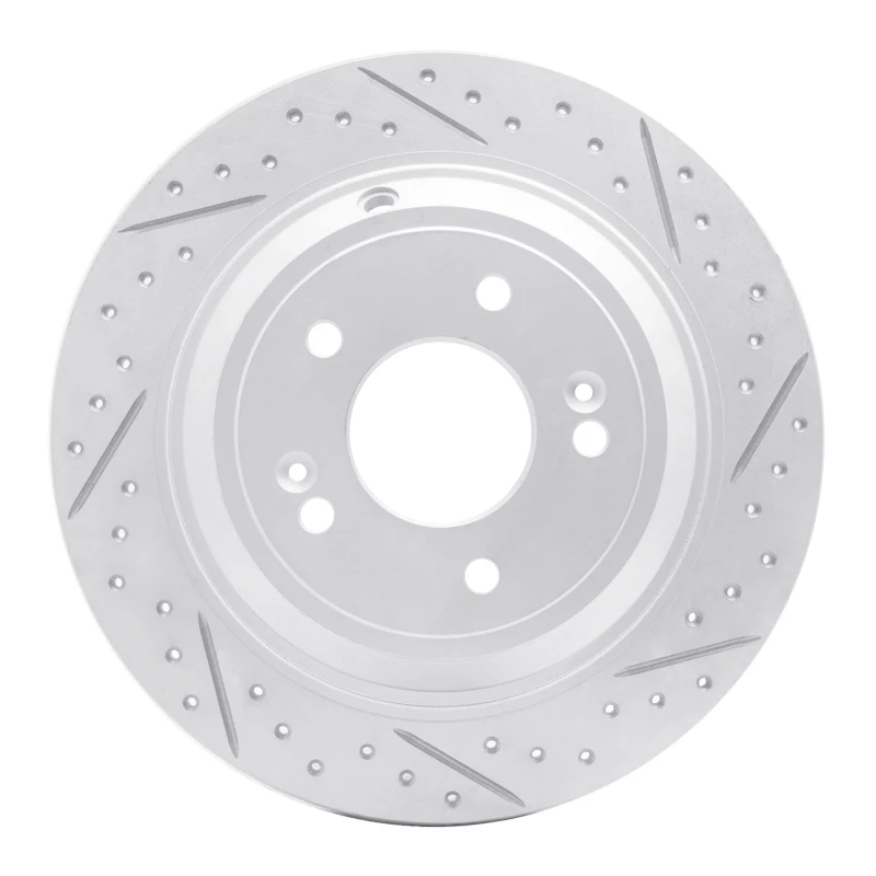 DFC 09-20 Genesis G80 Rear Right Drilled & Slotted Geoperformance Rotor