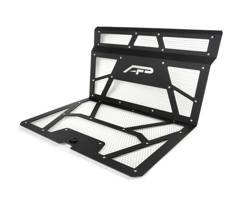agency-power_AP-RZR-111-FMB-MRAW-6792d4bada639 Agency Power 14-18 Polaris RZR XP 1000/XP Turbo Belüftete Motorabdeckung - Matt Schwarz/Rohes Alu. Mesh