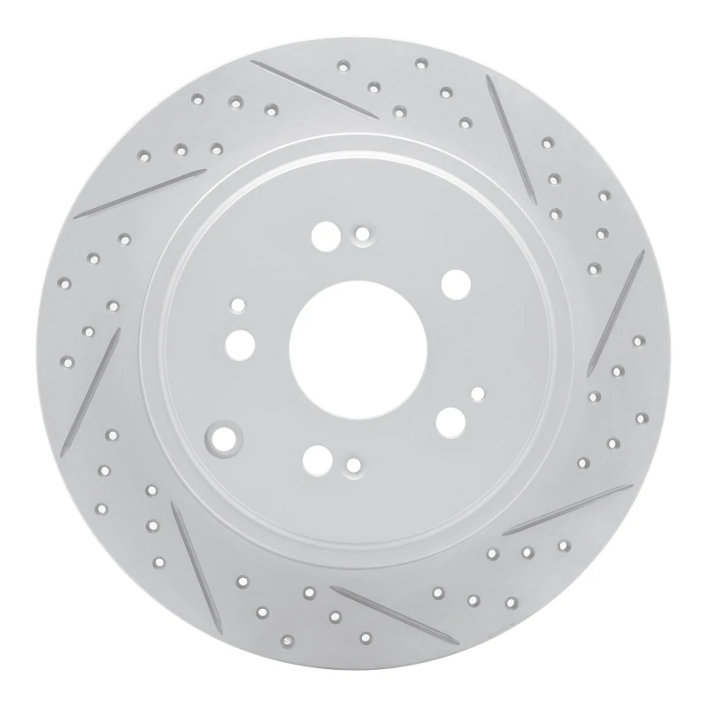 DFC 06-14 Honda Ridgeline Rear Right Drilled & Slotted Geoperformance Rotor