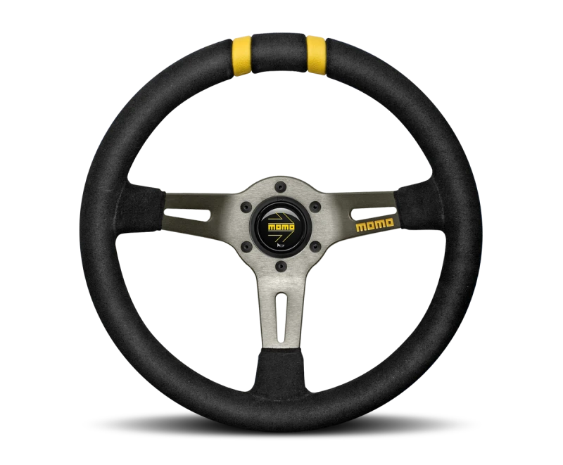 Momo MODDRIFT Steering Wheel 330 mm -  Black Suede/Anth Spokes/2 Stripes