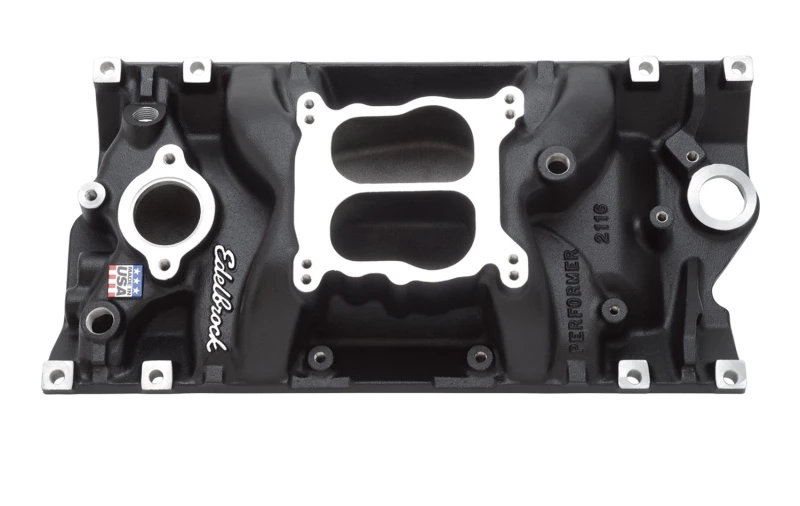 Edelbrock Einlass SBC Performer Vortec Schwarz