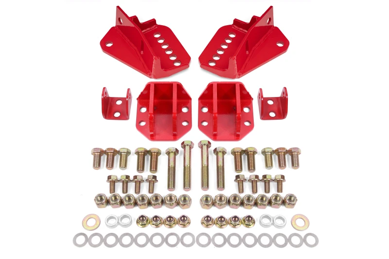 BMR 64-72 GM A-Body Coilover Conversion Kit Rear Adjust Shock Mt w/o CAB - Red