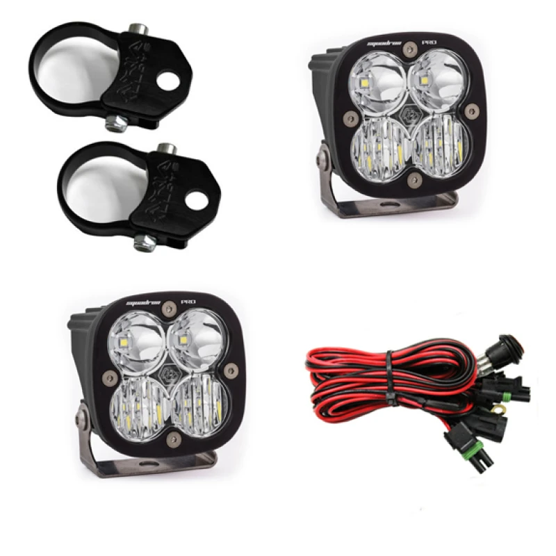 Baja Designs Squadron Pro LED Light Pods Kit mit vertikalen Montagen und 1,75 Zoll Kabelbaum