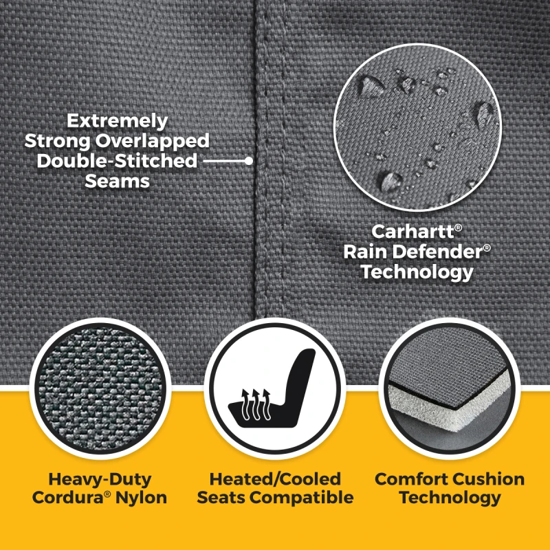Covercraft 24-26 Toyota Tacoma Carhartt Super Dux PrecisionFit Custom 2nd Row Seat Covers - Gravel
