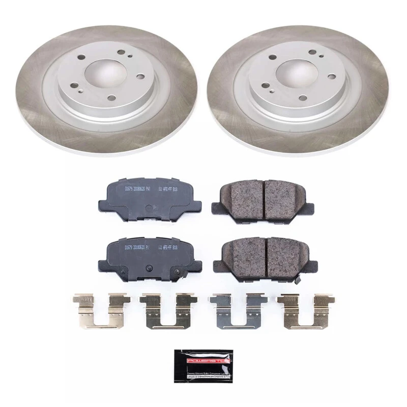 Power Stop Rear Semi-Coated Rotor Kit for 13-20 Mitsubishi Outlander Sport