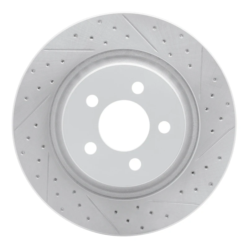 DFC 11-12 Jeep Liberty Front Right Drilled & Slotted Geoperformance Rotor