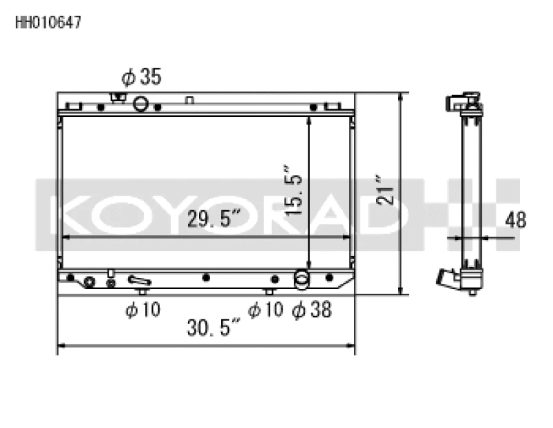Koyo 97-05 Toyota Aristo / Lexus GS300 Radiator