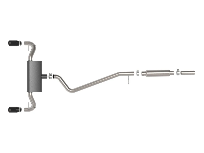 aFe Ford Bronco Sport 21-22 L3-1.5L (t)/L4-2.0L (t) Vulcan Kat-Auspuff-System- Schwarze Endrohre