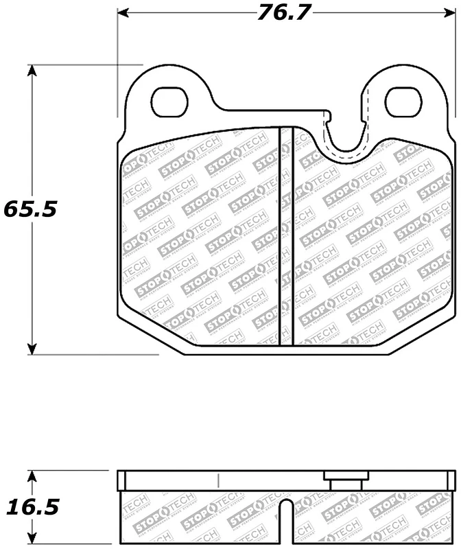 StopTech 08-11 Tesla Roadster Street Select Front Brake Pads
