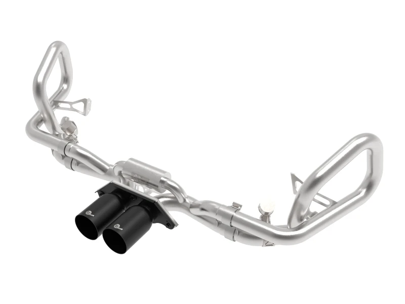 aFe 14-16 Porsche 911 GT3 991.1 H6 3.8L MACH Force-Xp 304 SS Kat-Auspuff-System mit schwarzen Endrohren