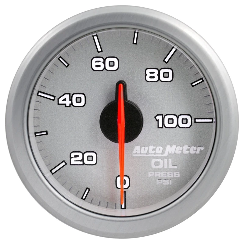 Autometer Airdrive 2-1/6in Öl-Druckanzeige 0-100 PSI - Silber