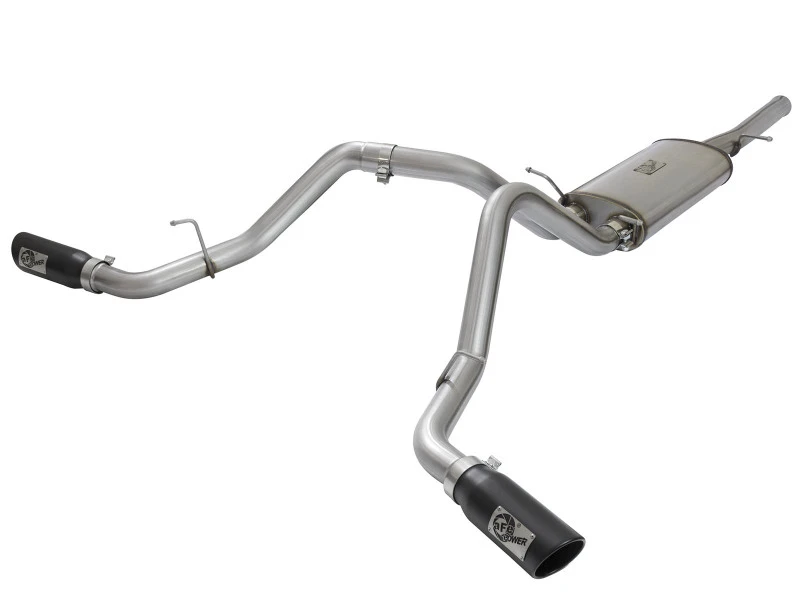 aFe MACH Force-Xp 3 Zoll CB SS Dual Auspuff mit schwarzen Endstücken 09-16 GM Silverado/Sierra 4.3L/4.8L/5.3L