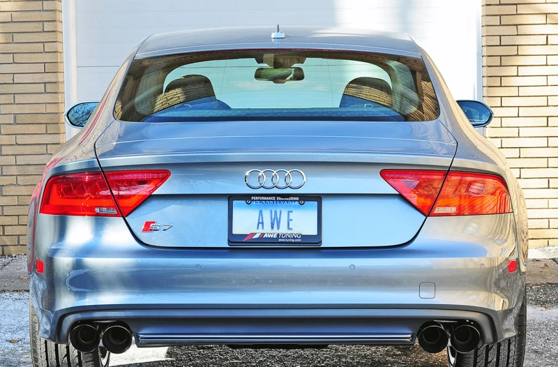 AWE Tuning Audi C7 / C7.5 S7 4.0T Track Edition Auspuff - Diamant-Schwarz Tips