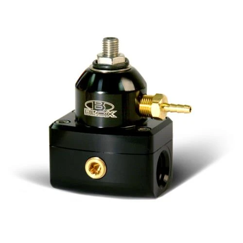 BLOX Racing 2-Port Design Black/Black Adjustable Fuel Pressure Regulator