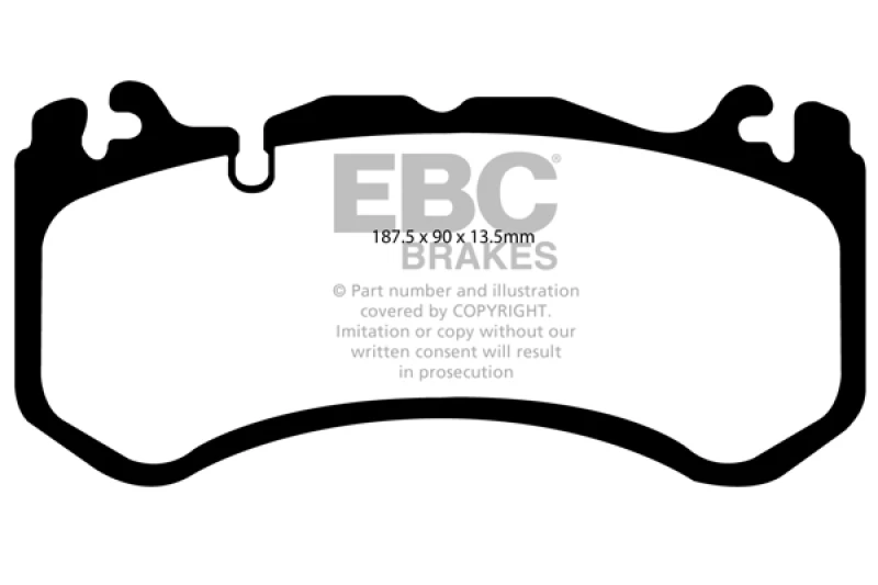EBC Racing 13-14 Audi RS7 4.0L Twin Turbo (Cast Iron Rotors w/Round Weights) RP-X Front Brake Pads