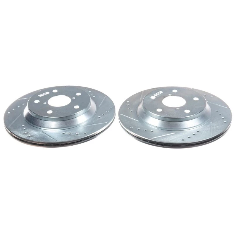 Power Stop Rear Evolution Drilled & Slotted Rotors - Pair for 19-21 Subaru Forester