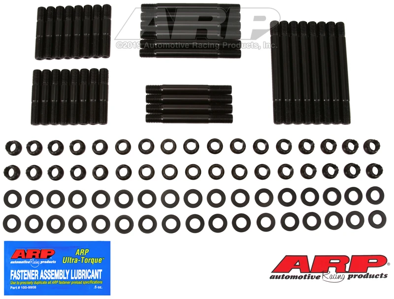 ARP Zylinderkopfschrauben Kit für Small Block Chevy mit 18° Rollover Brodix und 12-Punkt Muttern