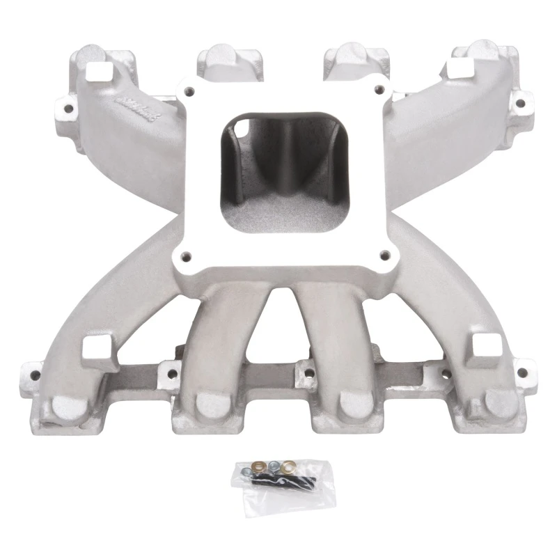 Edelbrock-Ansaugkrümmer Super Victor GM LS3 V8 Vergaser 4150 Series Flange