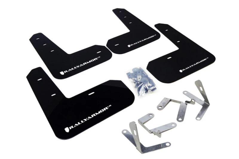Rally Armor Schwarzes UR-Schlammschutz mit weißem Logo für 13-17 Subaru BRZ/Toyota FR-S