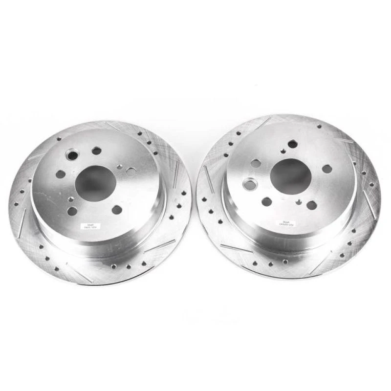 powerstop_JBR1151XPR-679459ea59894 Power Stop 06-15 Lexus IS250 Rear Evolution Drilled & Slotted Rotors - Pair