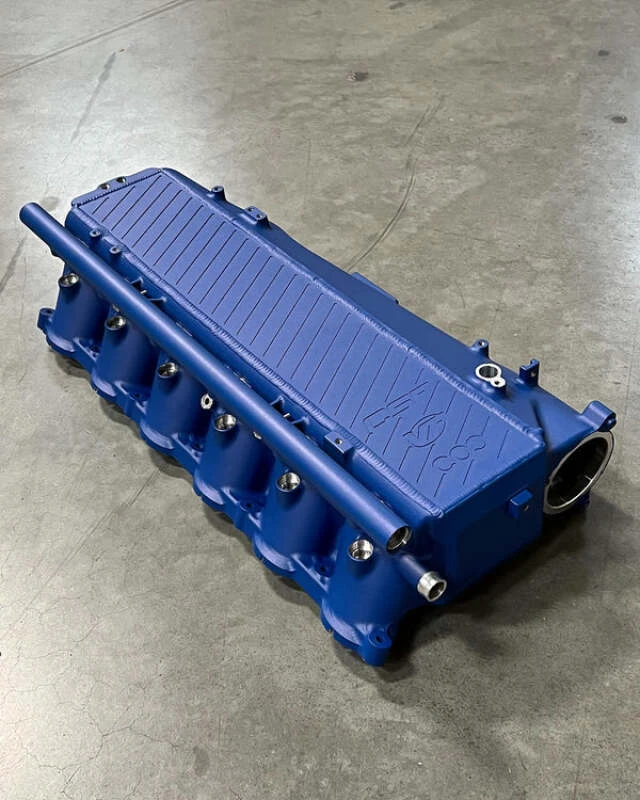 CSF BMW Gen 1 B58 Charge-Air-Cooler Manifold - Peppa Blue