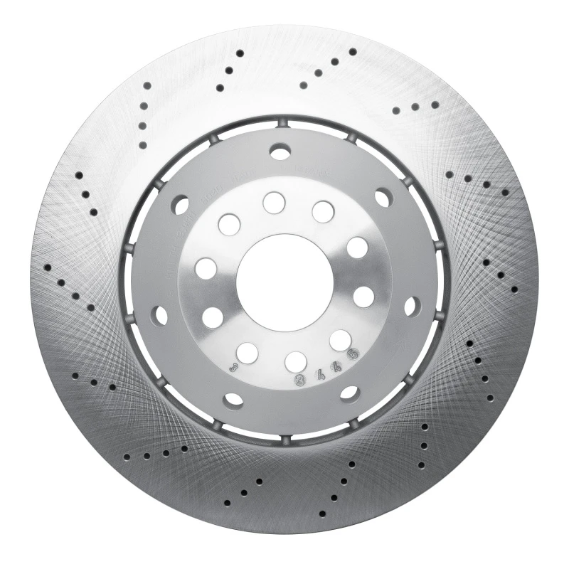 DFC 03-04 Audi RS6 Left Front Drilled Hi-Carbon Alloy Geomet Coated Rotor