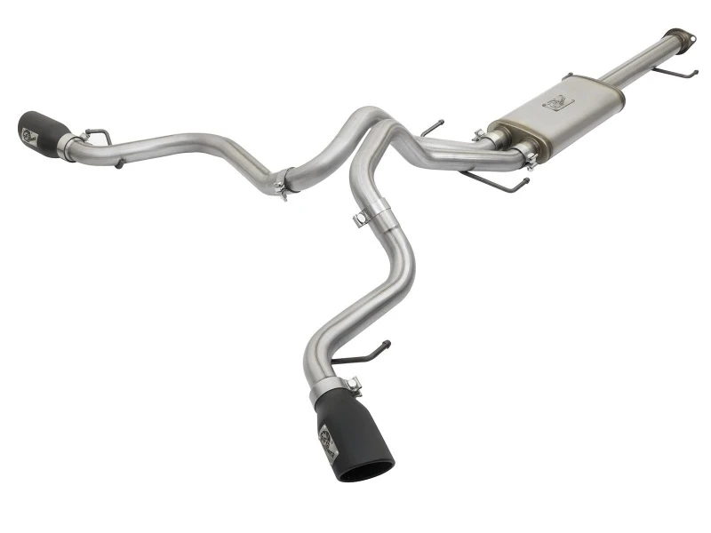 aFe MACH Force-Xp 3in - 2,5in SS Cat-Back Dual Auspuffanlage mit schwarzen Endrohren 07-14 Toyota FJ Cruiser 4.0L