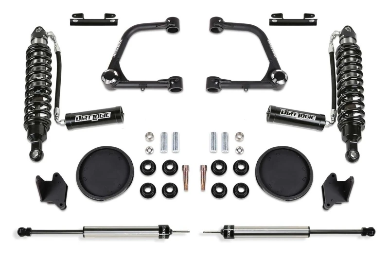 Fabtech 2022 Toyota Tundra 4WD Factory Rear Coils 3in UCA Sys mit Front Dirt Logic 2.5 Resi C/O Rr Coil