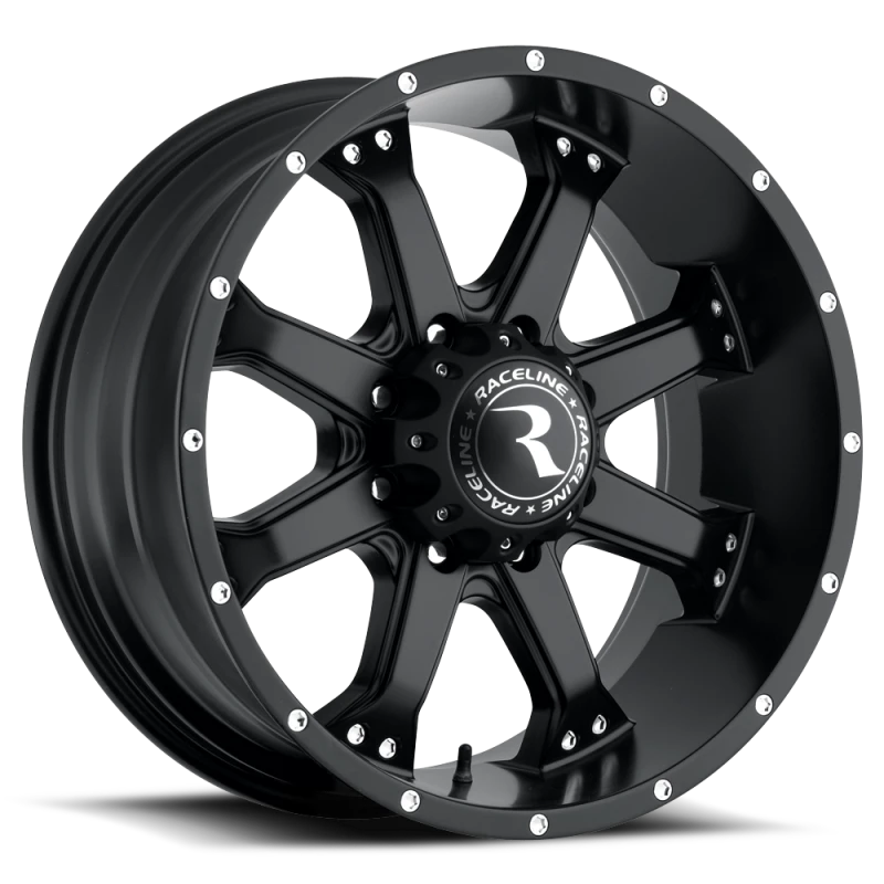 Raceline 991B Assault 17x9in / 8x165.1 BP / -12mm Offset / 125.2mm Bore - Satin Black Wheel
