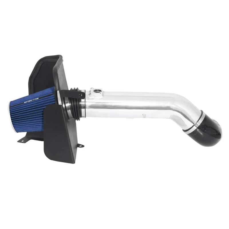 Spectre 09-12 GM LKW V8-4,8/5,3/6,0L F/I Luftansaugs-Kit - Poliert mit blauem Filter