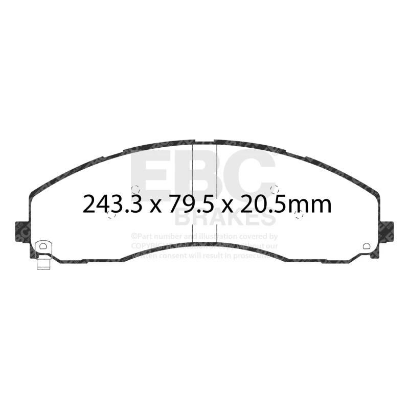 EBC 2017+ Ford F-450 Greenstuff Front Brake Pads